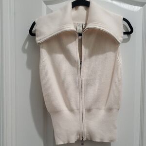 Joie Cream Knit Sweater Vest